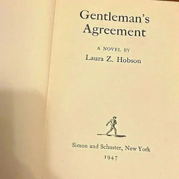 Vintage Novel, Gentleman’s Agreement by Laura z. Hobson - Picture 2 of 7